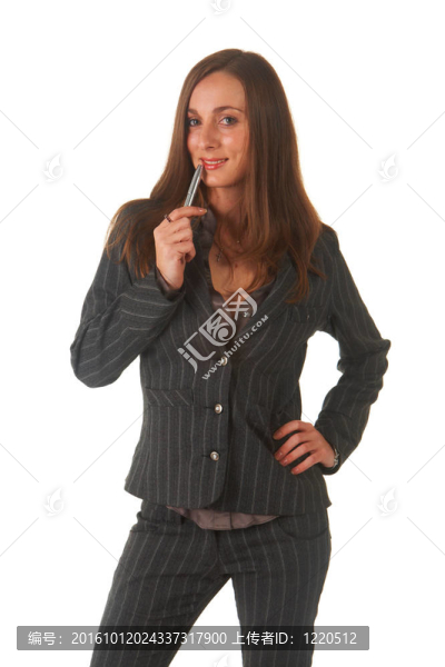 美麗的黑發(fā)女商人