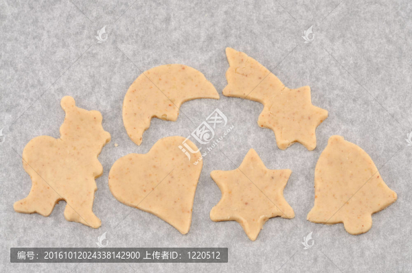 烤紙上的圣誕餅干