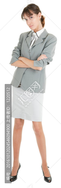 年輕的女孩在辦公室clouses