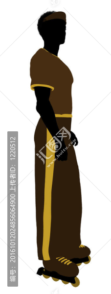 非洲裔美國(guó)男性溜冰的剪影