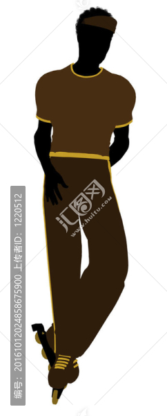 非洲裔美國(guó)男性溜冰的剪影