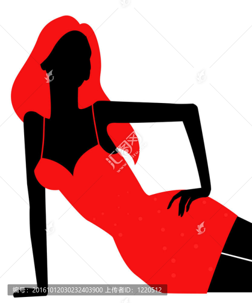 女性剪影