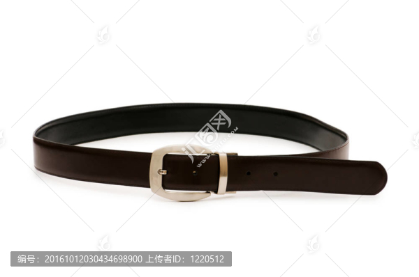 白色背景上孤立的男人腰帶