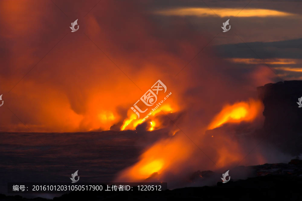 熔巖流入海洋