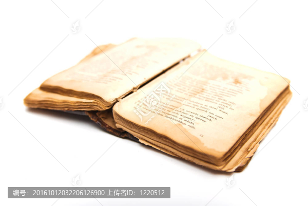 打開(kāi)舊的古董書孤立