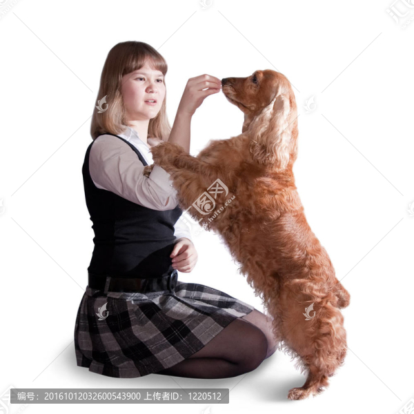 女孩和狗