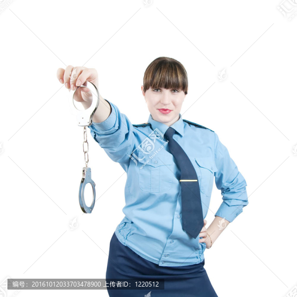 在統(tǒng)一與手銬的女人