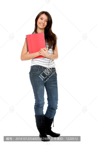 帶筆記本的女學(xué)生