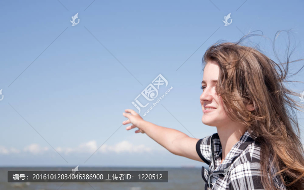 女孩對系泊