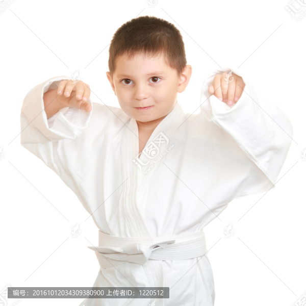 搞笑的小男孩舉手