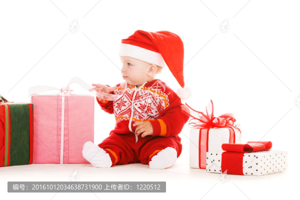 圣誕圣誕禮物的圣誕老人助手