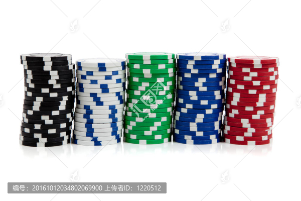 白色的撲克籌碼