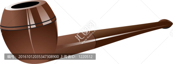 白色背景下的煙褐色管道。插畫