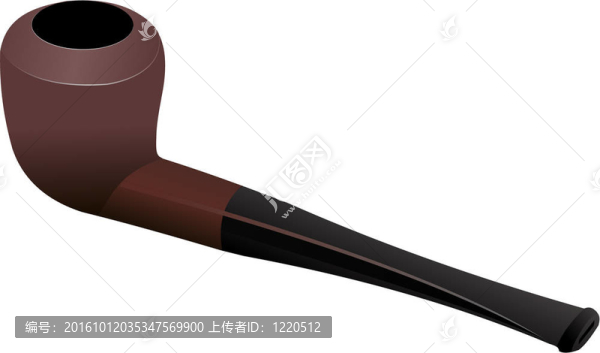 白色背景下的煙褐色管道。插畫(huà)