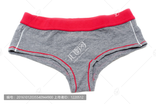 女性內(nèi)衣；灰色內(nèi)褲和紅帶