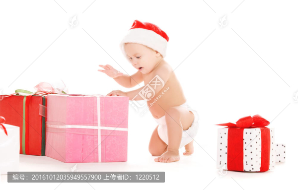 圣誕圣誕禮物的圣誕老人助手