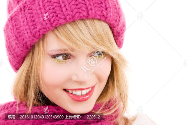 戴帽子的快樂(lè)少女