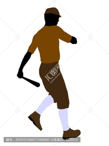 棒球運動員插圖剪影