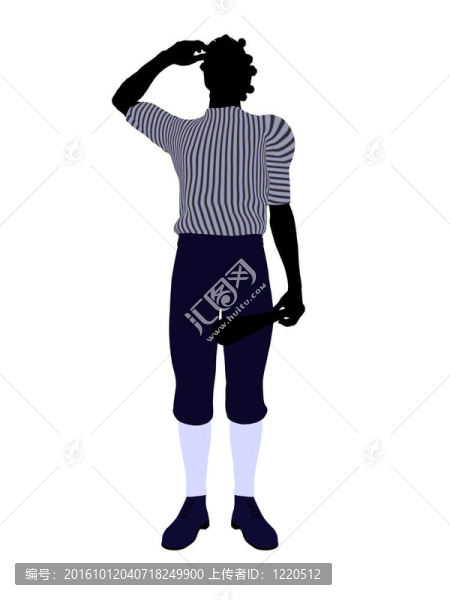 非洲裔美國(guó)棒球選手插畫剪影
