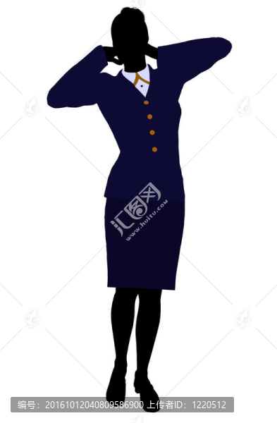 女性辦公室插圖剪影