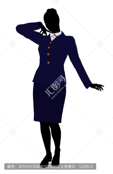 女性辦公室插圖剪影