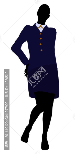 女性辦公室插圖剪影