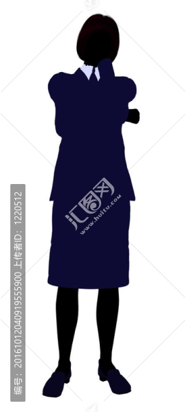 女性辦公室插圖剪影