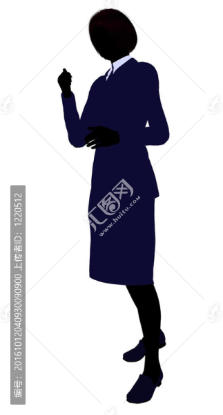 女性辦公室插圖剪影