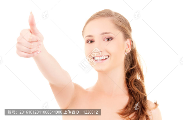 豎起大拇指