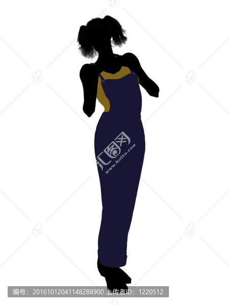 休閑女人插圖剪影