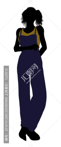 休閑女人插圖剪影