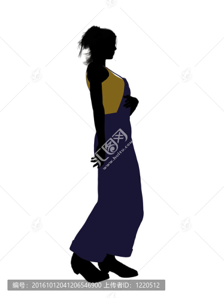 休閑女人插圖剪影