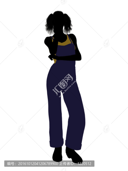 休閑女人插圖剪影