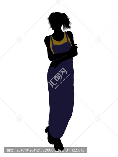休閑女人插圖剪影