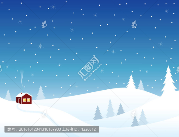 在雪小山的小屋里