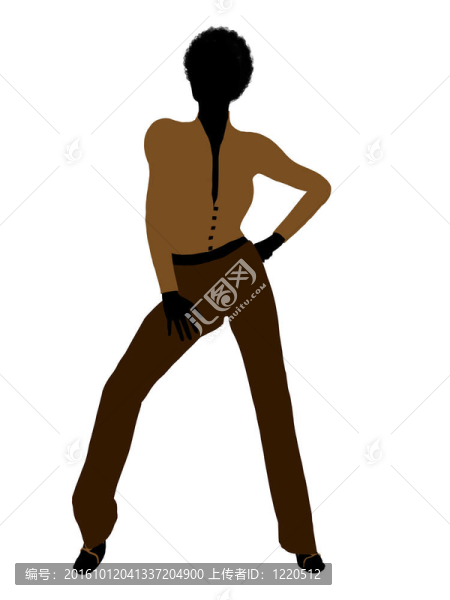 非洲裔女性辦公室插圖剪影