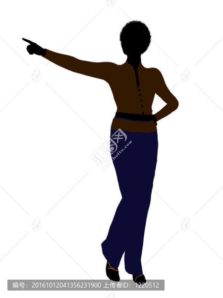 非洲裔女性辦公室插圖剪影