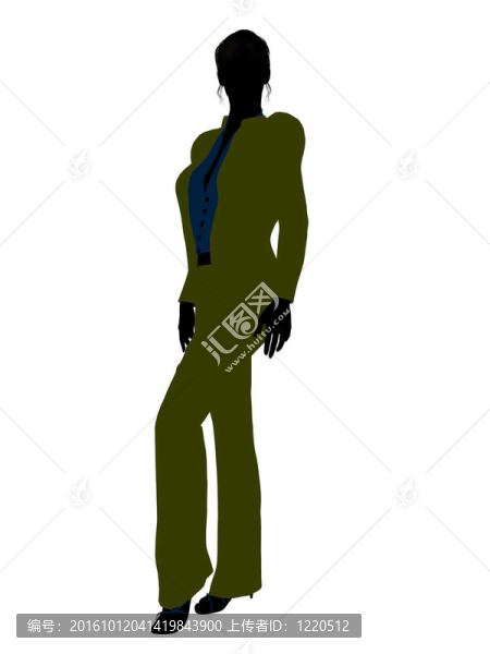 女性辦公室插圖剪影