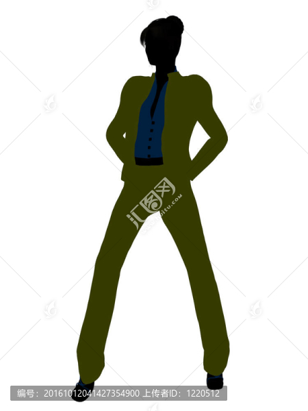 女性辦公室插圖剪影