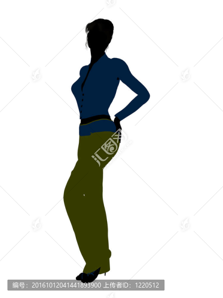 女性辦公室插圖剪影