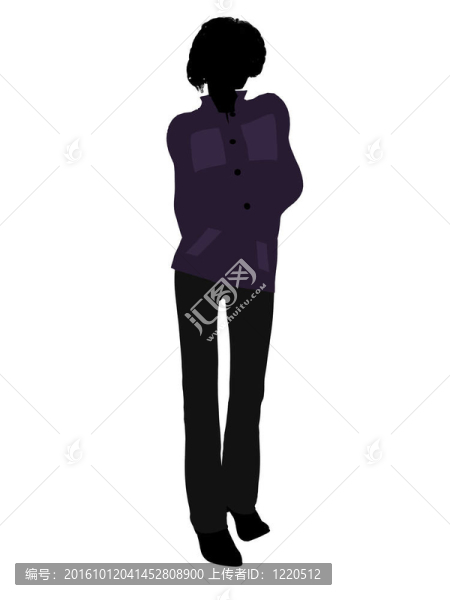 休閑女人插圖剪影