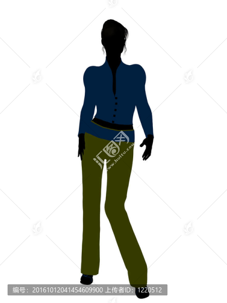 女性辦公室插圖剪影