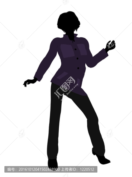 休閑女人插圖剪影
