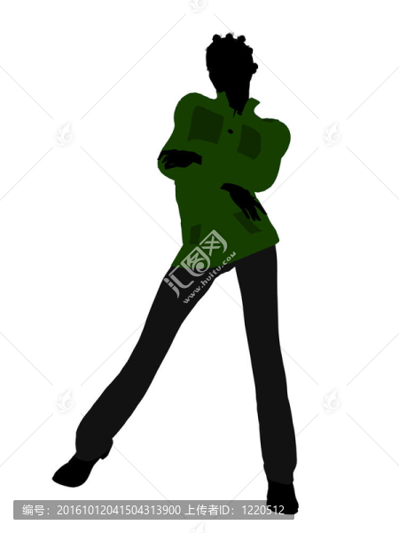 美國黑人休閑女性剪影