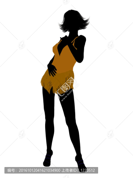 女模特的剪影