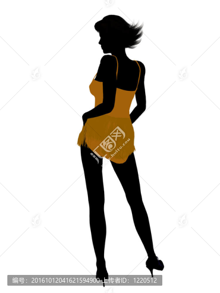 女模特的剪影