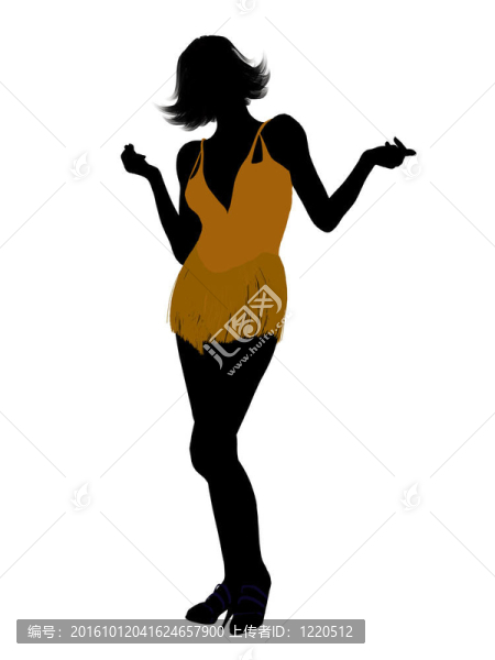 女模特的剪影
