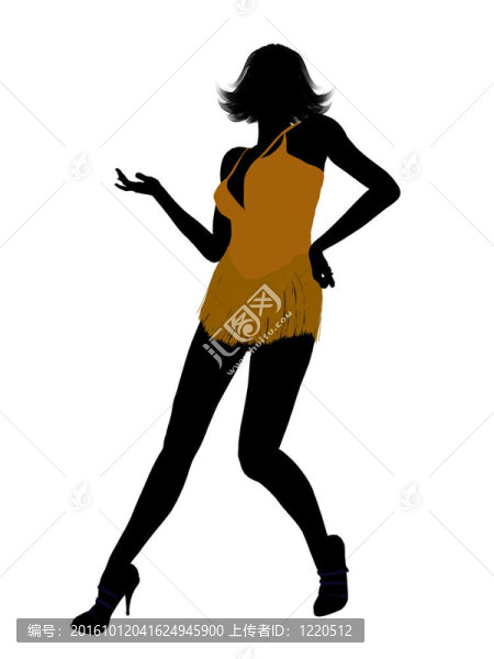 女模特的剪影