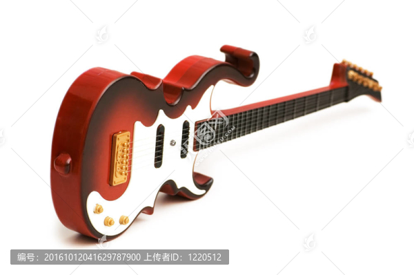白色背景上的搖滾吉他