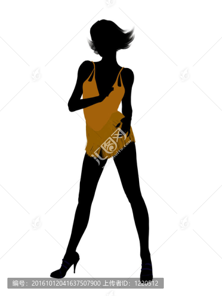 女模特的剪影